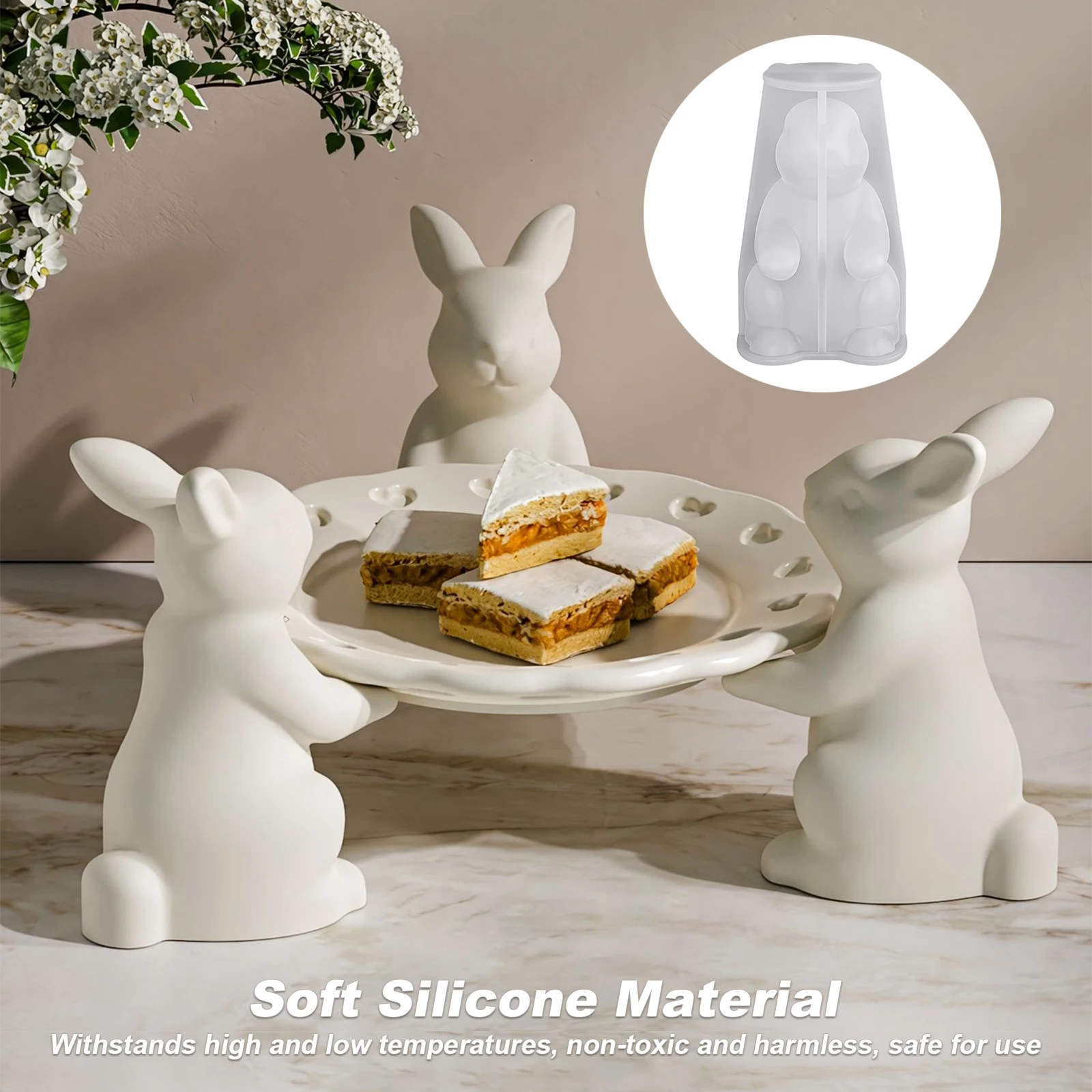 

Easy Rabbits Shaped Molds Multipurpose Silicone Molds for Home Decor & Candle Making Wave Spiral Molds