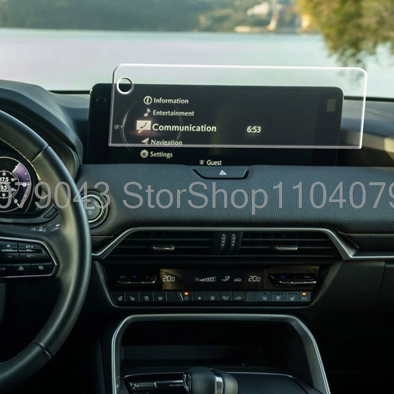 الزجاج المقسى طبقة رقيقة واقية لمازدا CX-60 2024 سيارة لتحديد المواقع والملاحة Lcdscreen المضادة للخدش فيلم الملحقات الداخلية