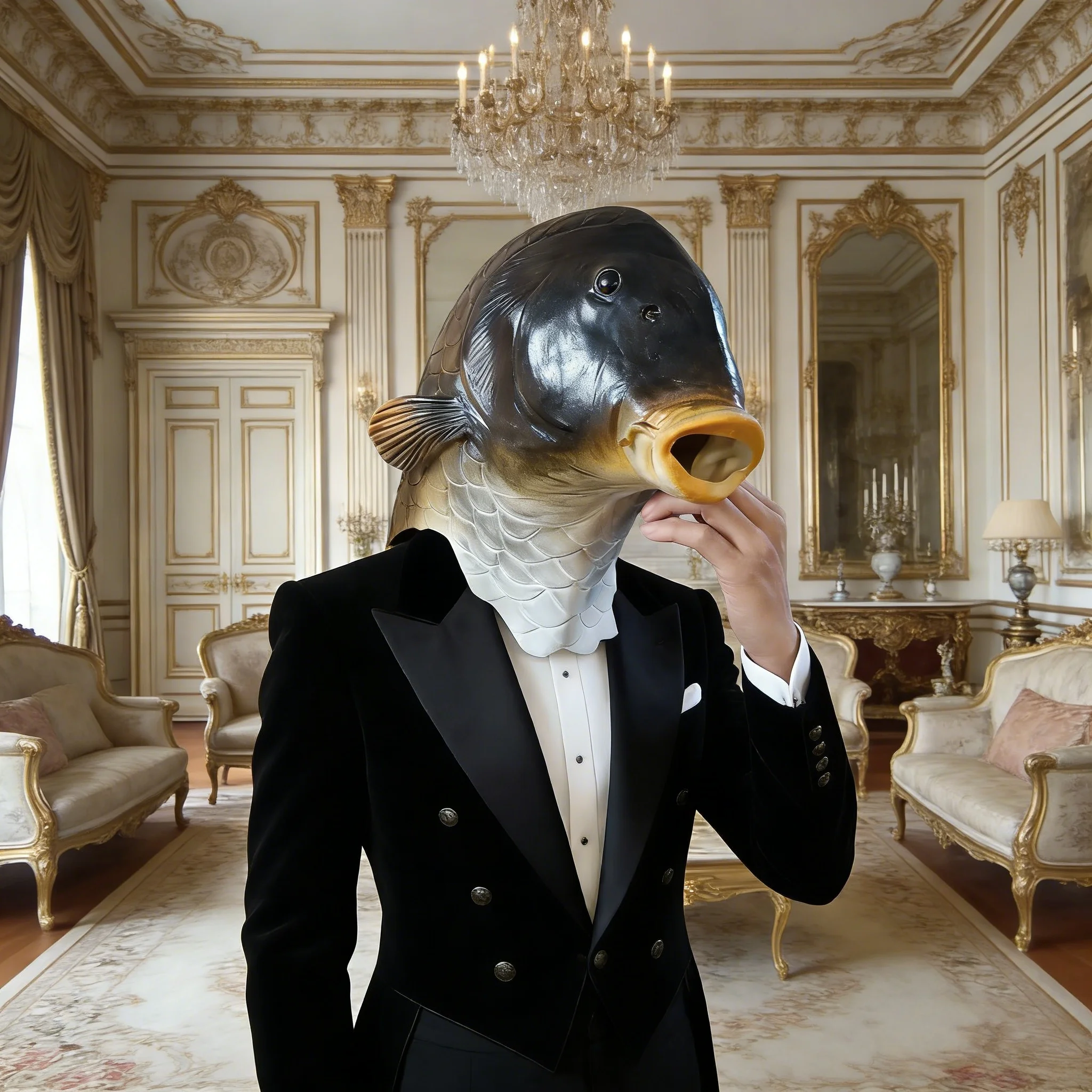 Máscara de látex de pescado realista para adultos, sombreros de animales para disfraz de Halloween, fiesta de disfraces, decoración para fiesta de disfraces