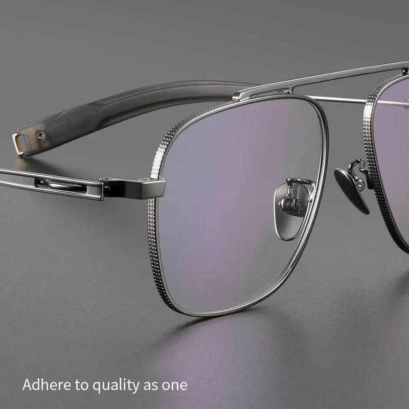 Titanium Double Beam Men\'s Glasses Frame Fashion Light Luxury Women\'s Glasses Frame Retro Optical Prescription Glasses Fram 105