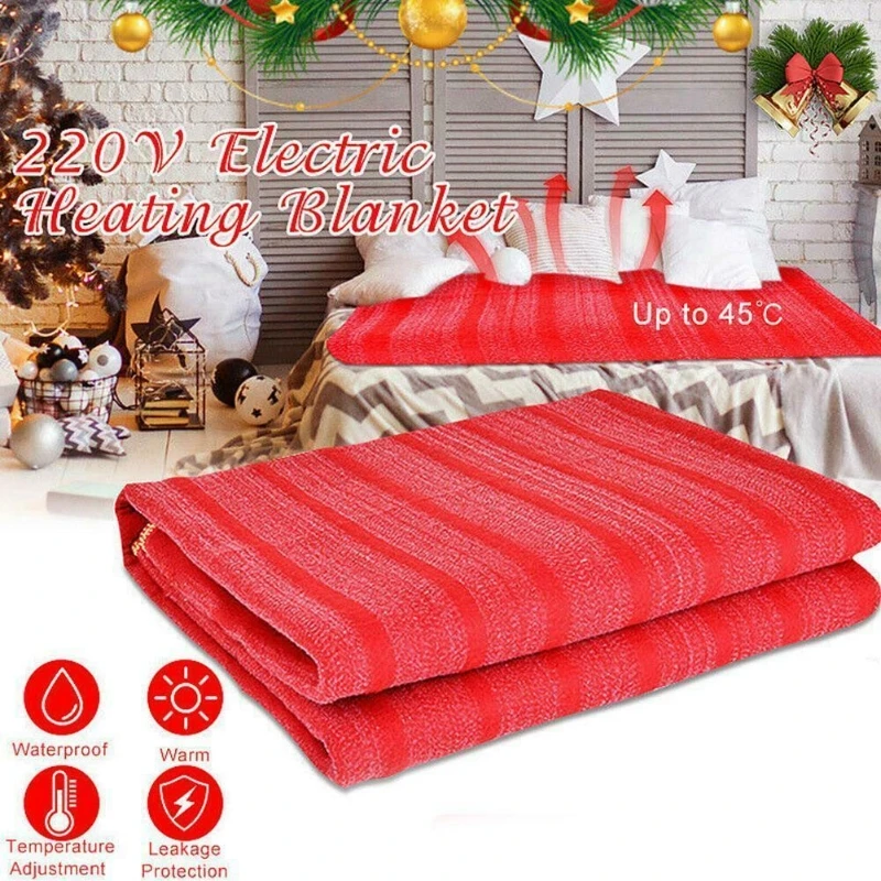 220V Winter Electric Blanket Heater Single Body Warmer Heated Blanket Thermostat Electric Heating Blanket with 3 modes Control