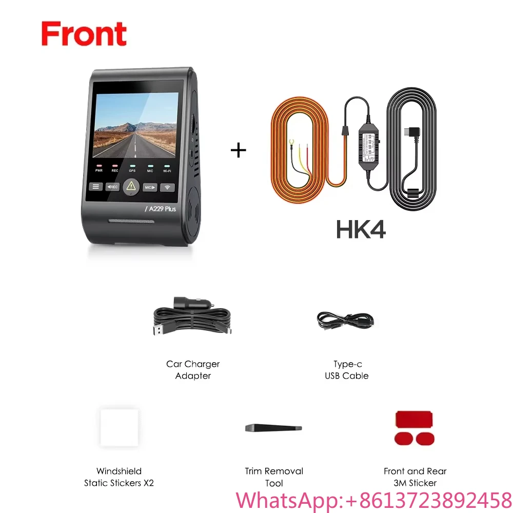 VIOFO A229 PLUS Car Dvr 2K HDR Video Recorder 5GHZ WI-FI GPS Voice Control Dash  With  STARVIS 2 SENSOR Night Vision