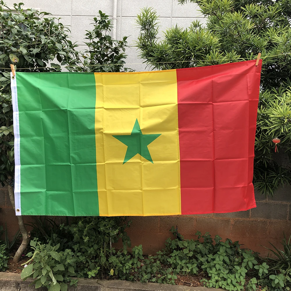 Z-ONE FLAG 3x5 Feet Senegal flag 90X150cm Polyester hanging Flag Poly football FLAG Indoor Outdoor