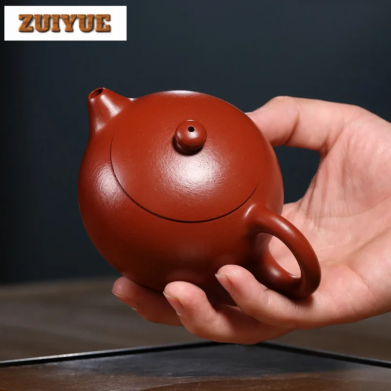 240ml Vintage Yixing Purple Clay Teapots Handmade Xishi Pot Raw Ore Zhu Mud Kettle With Strainer Chinese Zisha Tea Set Cha Craft