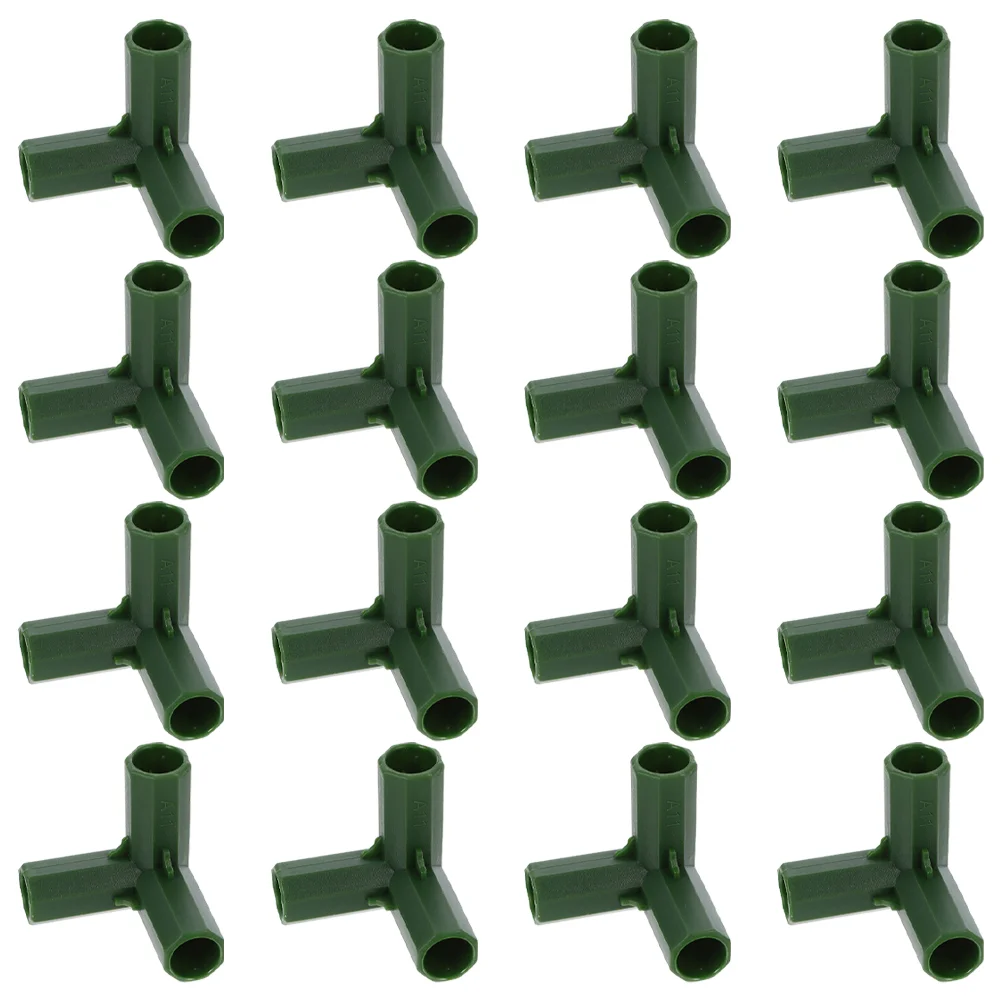 16 Pcs Connector Tent Supports Canopy Fittings Connectors Elbow Pole Greenhouse Tee