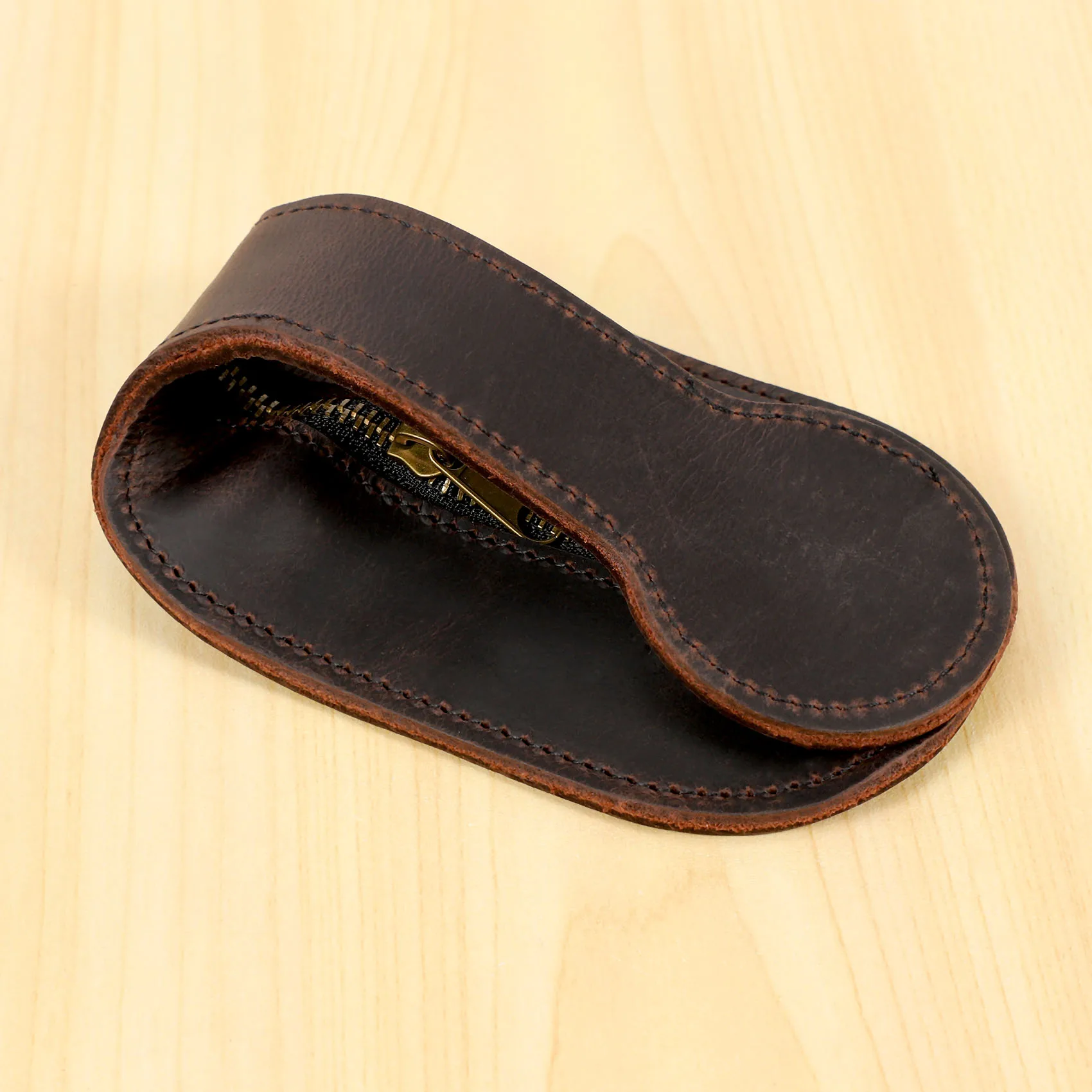 CHCH New Leather Racket Boston Coin Coin Pocket Thick Leather Men and Women Multi-Functional Edc Storage