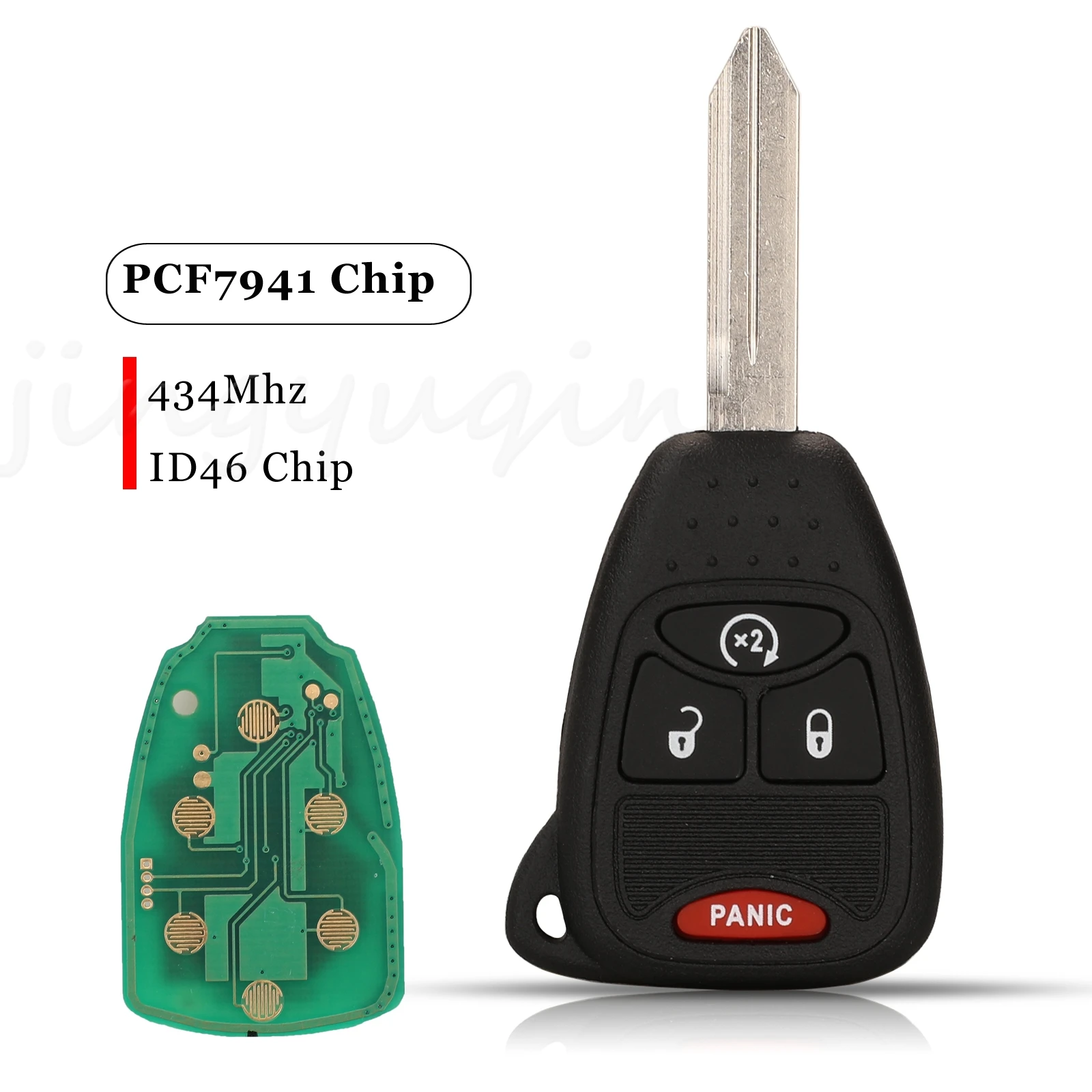 Jingyuqin OHT692713A OHT69242 Remote Car key For Chrysler JEEP DODG 300 200 Sedan Aspen Sebring 433Mhz PCF7941 ID46 chip