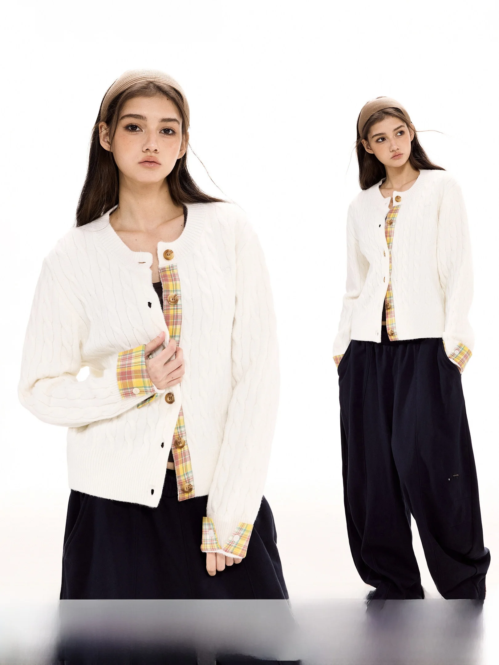 

Ichmode Women's ort Fit Knitted Cardigan Casual Lazy Sweater Jaet Top American Sle Long Sve Regular Length Button up