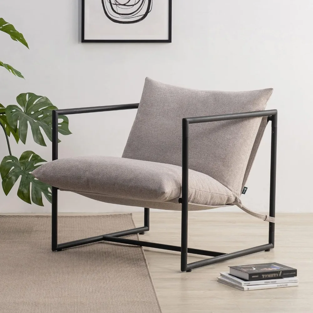 

Metal Framed Armchair with Shredded Foam Cushioning