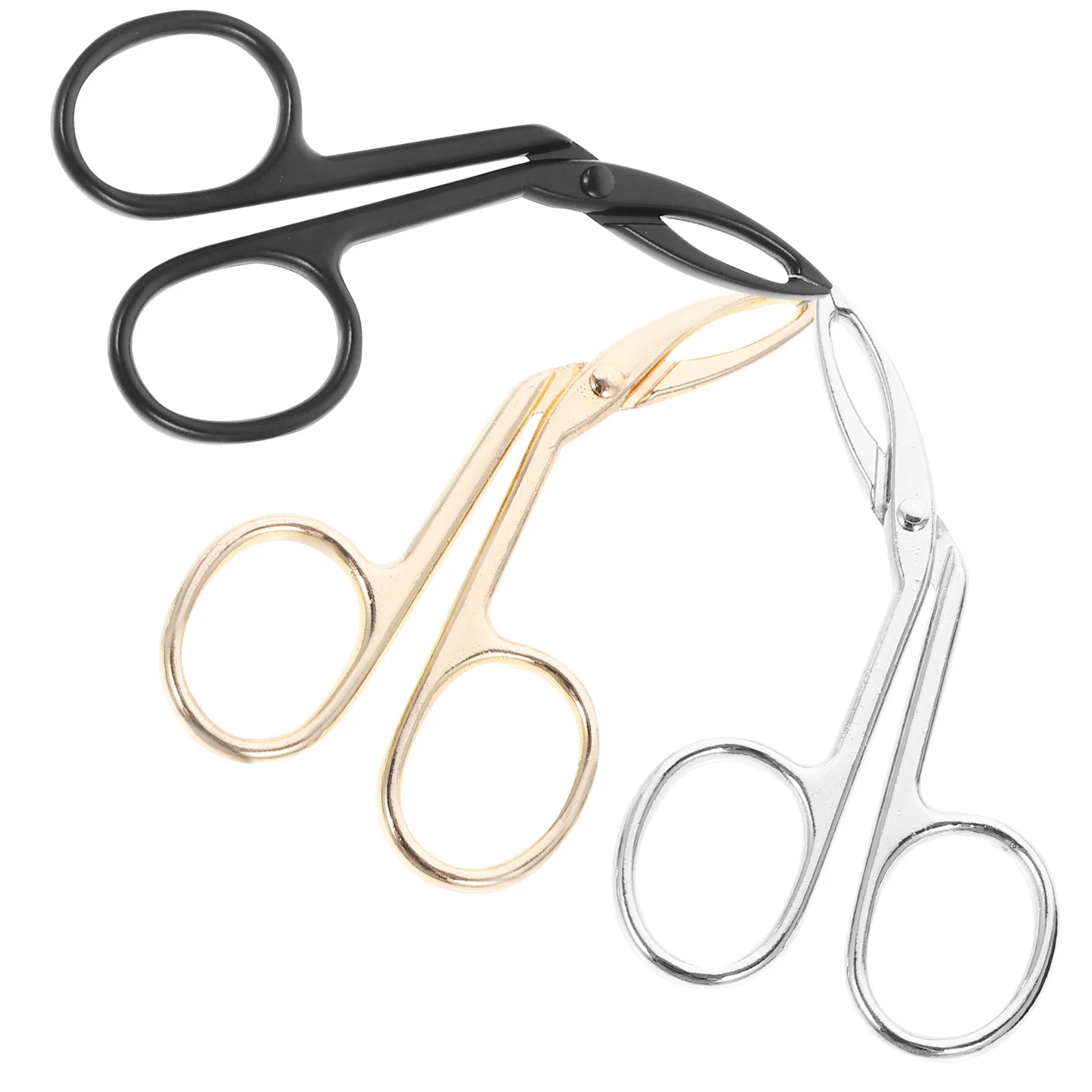 Pinça de sobrancelha de aço inoxidável, 3 peças, oblíqua, à prova de ferrugem, para remoção de pelos faciais e sobrancelhas, ferramenta de maquiagem precisa