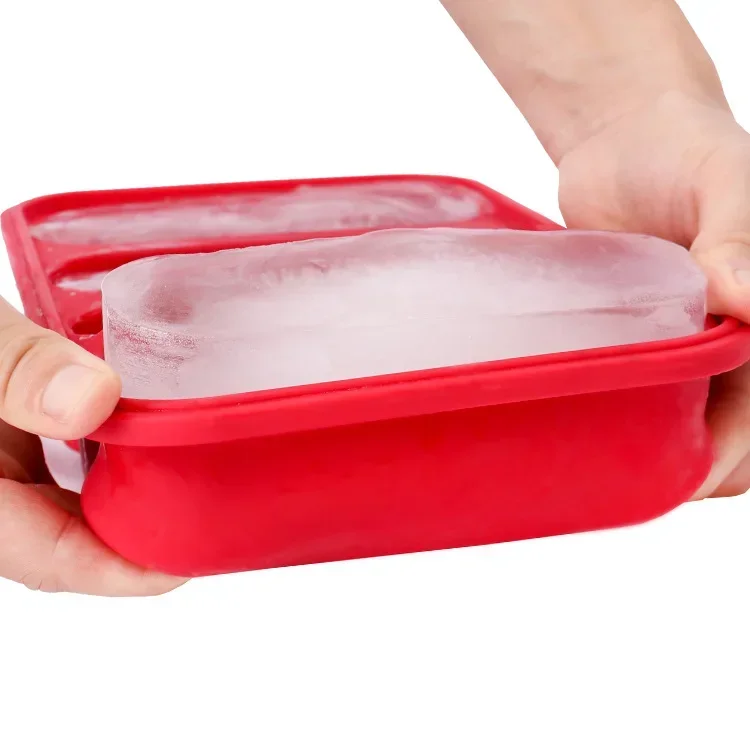 Giant Storage Food Silicone Molds Meal Sauce with Lid Silicone Freezer Trays Extra Large Soup Ice Cube Tray Food Freezing Molds