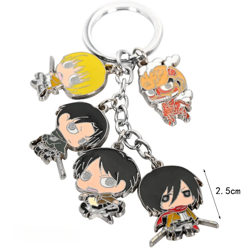 Attack on Titan Animation Eren Jaeger Wings of Freedom Model Keychain Creative Personalized Alloy Pendant Accessories Wholesale