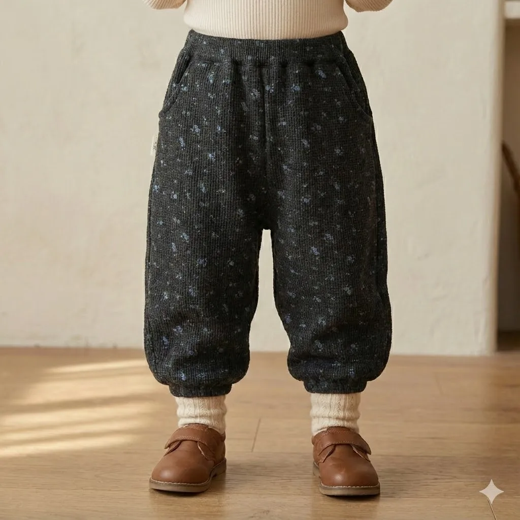 

SeasonSea Spring Autumn Loose Lantern Pants Toddler Baby Girls Waffle Pants Floral Harem Trousers Kids Casual Clothes