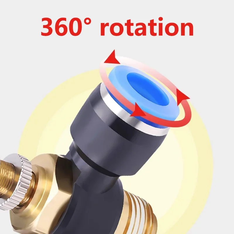 20/50 PCS Adjustable Air SL Throttle Valve Controllers - Speed Control, 1/8/1/4/3/8/1/2, 4 - 10mm Hose Tube