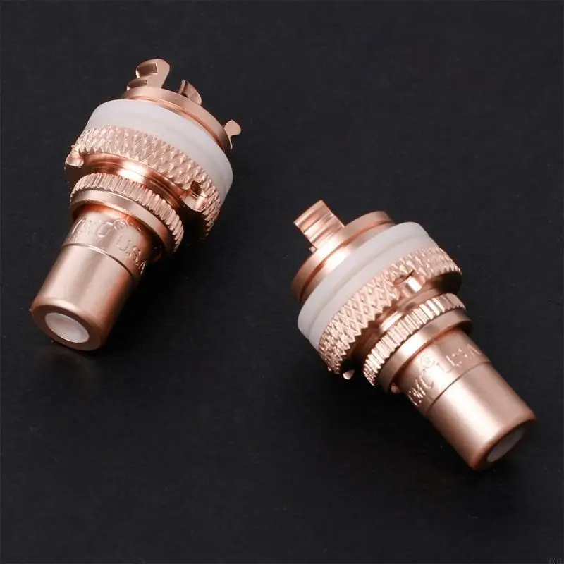 8PCSレッド+ホワイトハイRCAソケットソケットシャーシ高品質のCMCメスコネクタ