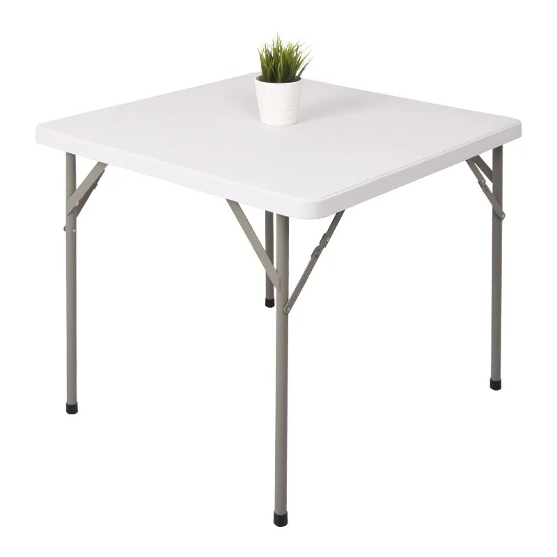 Perfect 4-person plastic square folding folding table outdoor wedding reception party event table