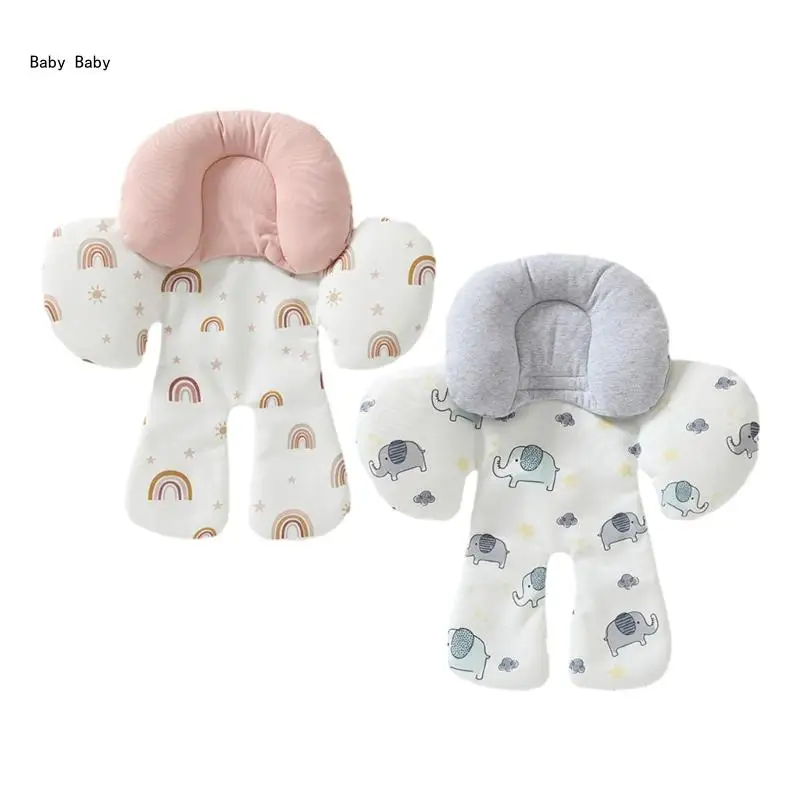 

Comfortable & Breathable Baby Stroller Cushion Soft Baby Stroller Insert Stylish Neck Support for a Comfortable Ride Q81A