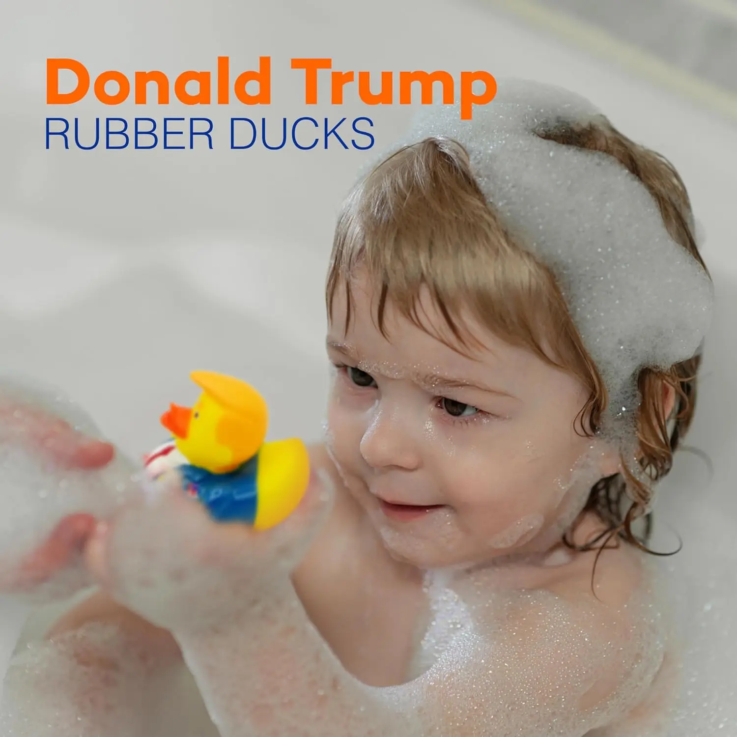 Donald Trump Rubber DLIGHTS, Bulk 12Pcs,Small 2.3 in, Funny Trump Rubber Duck, Great for Jeep Ducking,Trump 2024 Gift, Bath Tub Toy