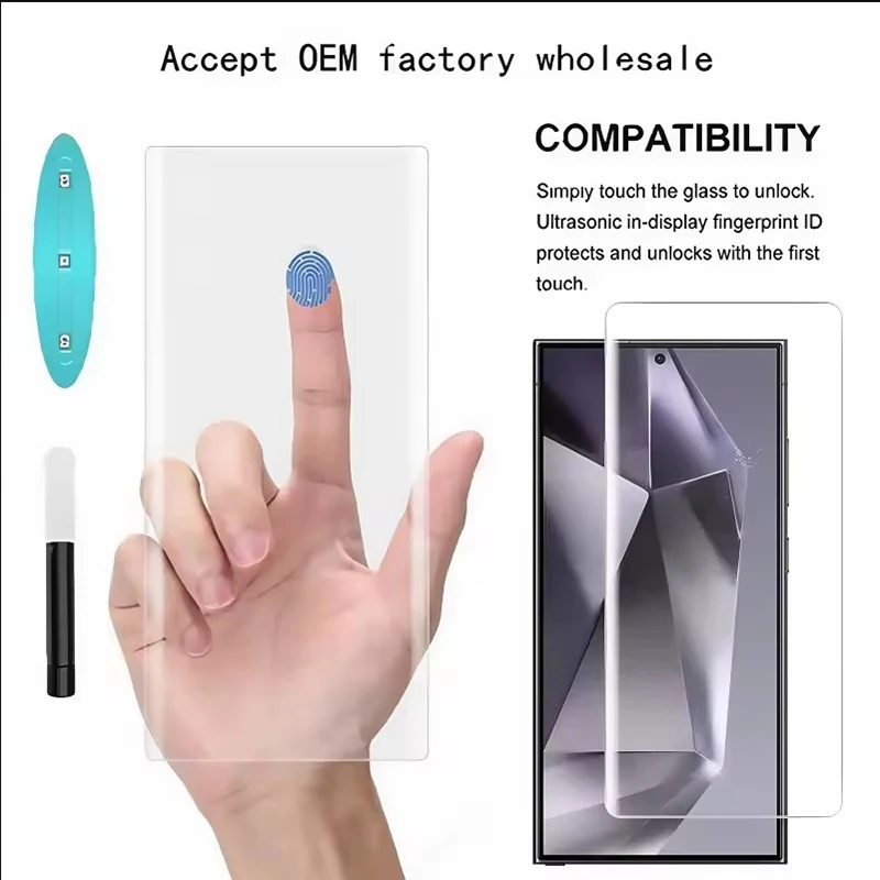 

UV Liquid Full Glue Tempered Glass For Huawei Mate 20 50 70 Pro Protective Film P30 P40 P50 P60 Pura 70 Ultra Screen Protector