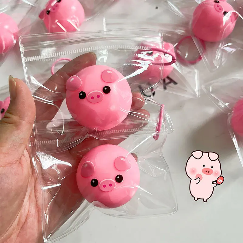 Kawaii Pink Pig Squeeze Ball Toy Antistress Anti Anxiety Stress Relief Squishies Mochi Slow Rebound Cartoon Animal Toy kids Gift