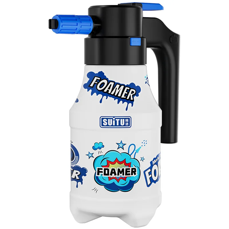 1.5L الكهربائية رغوة الثلج غسيل السيارات البخاخ USB قابلة للشحن مسقاة لتنظيف نافذة السيارة وتفصيل السيارة الخارجية #1