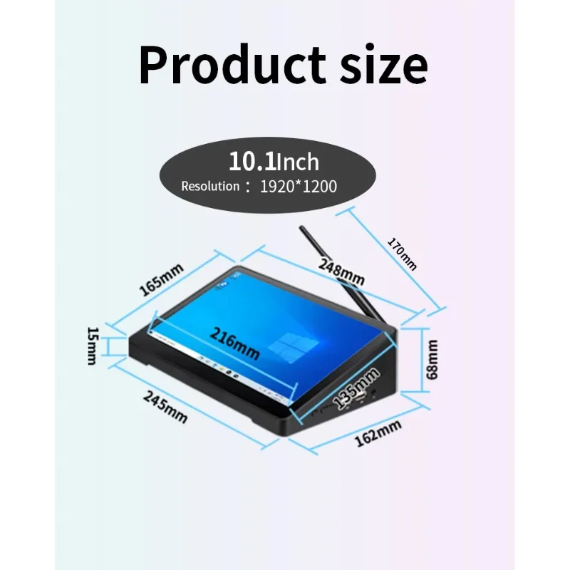 

NEW 10.1 Inch Touch Screen 6G+64G Mini Tablet PC Computer With Battery Wifi USB RS232 TF Panel Industry Embedded PC