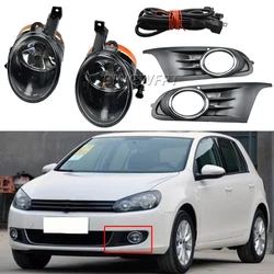 1set Car Halogen Fog Lamp For Golf 6 MK6 2009 2010 2011 2012 2013 Front Fog Light Fog Lamp + Cover + Harness Assembly