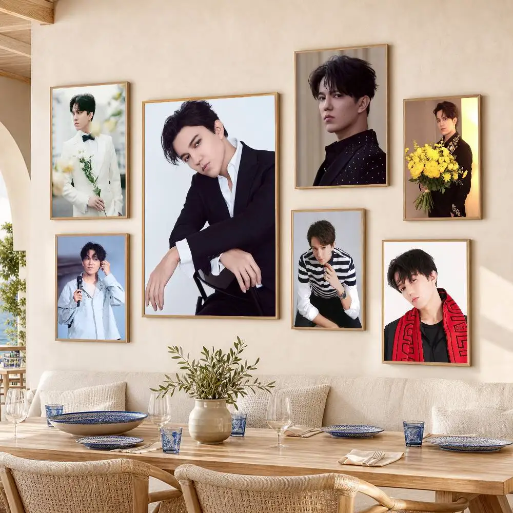 D-Dimash Qudaibergen Poster Self-adhesive Art Waterproof Paper Sticker Coffee House Bar Room Wall Decor