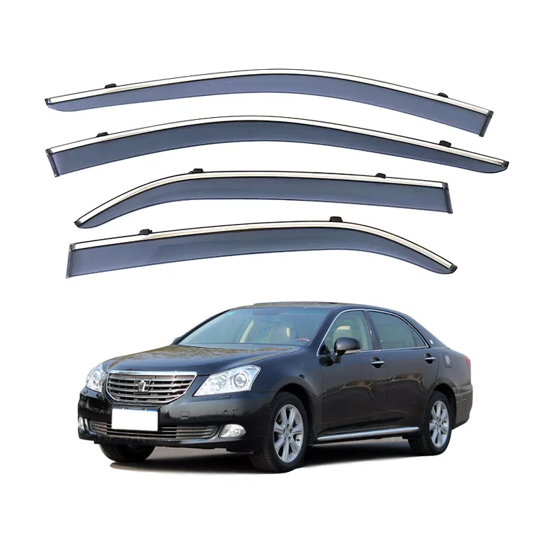 Suitable for 2010 2012 2014 Toyota Crown rain shield window rain eyebrow plating strip/PC stainless steel
