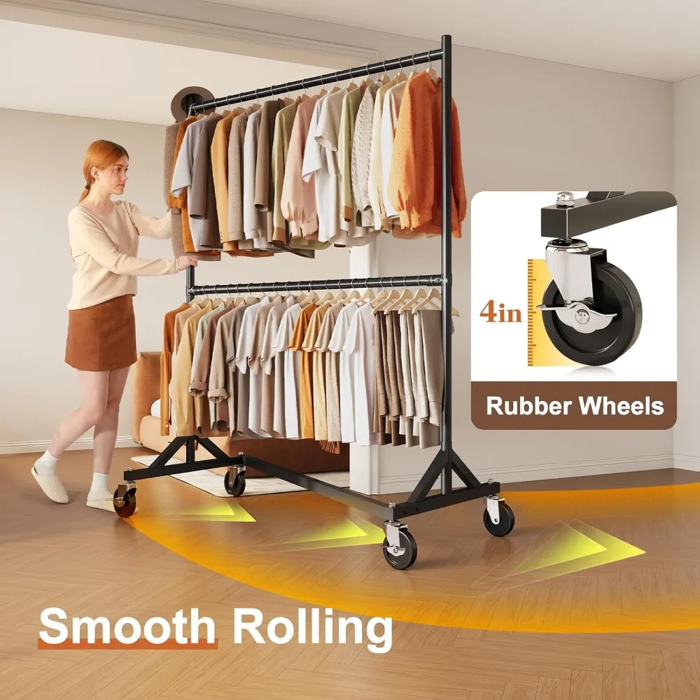 Z Rack Clothes Rack 550LB Adjustable Height Black 2 Pack Heavy Duty