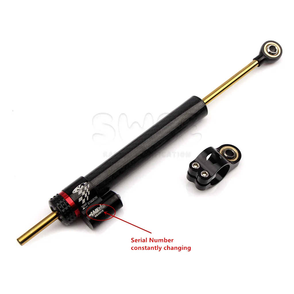 Motorcycle Adjustable Damper Steering Stabiliz 252mm 342mm steering stabilizer for Honda Kawasaki Yamaha Carbon fiber texture image 3