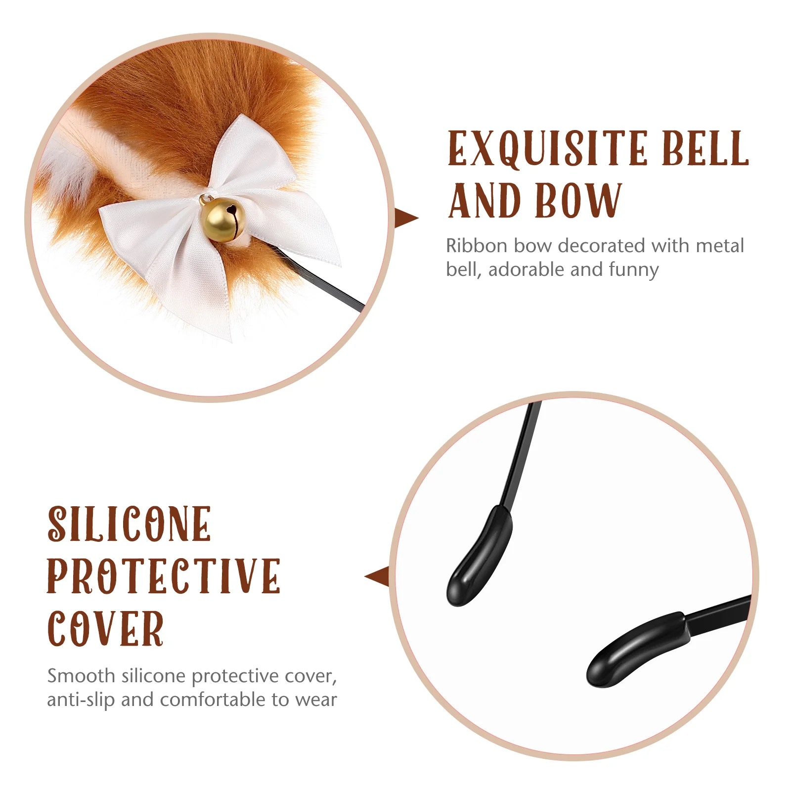 Cat Ear Bell Headband Cosplay Accessories Headgear Hair Animal Headbands Girl Faux Fur