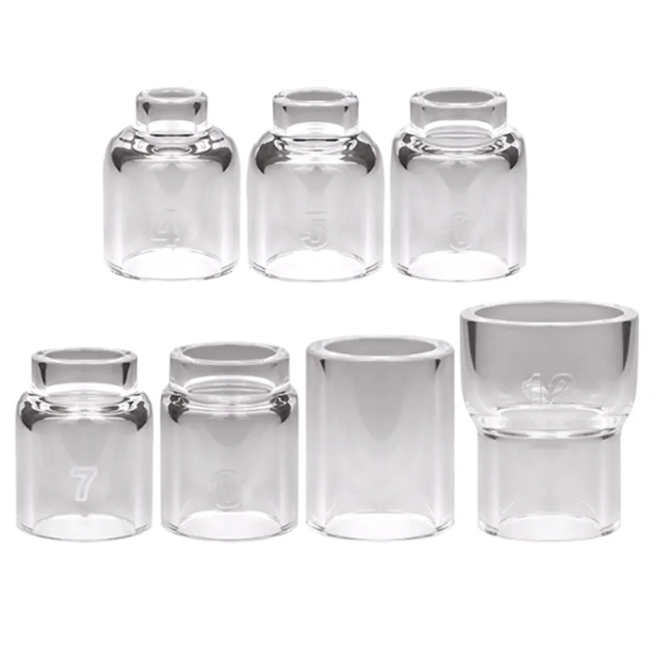 لحام قوس الأرجون فوهة السيراميك الشفاف فوهة البندقية كم سميك غطاء زجاجي مقاوم لدرجات الحرارة العالية wp17/18/26