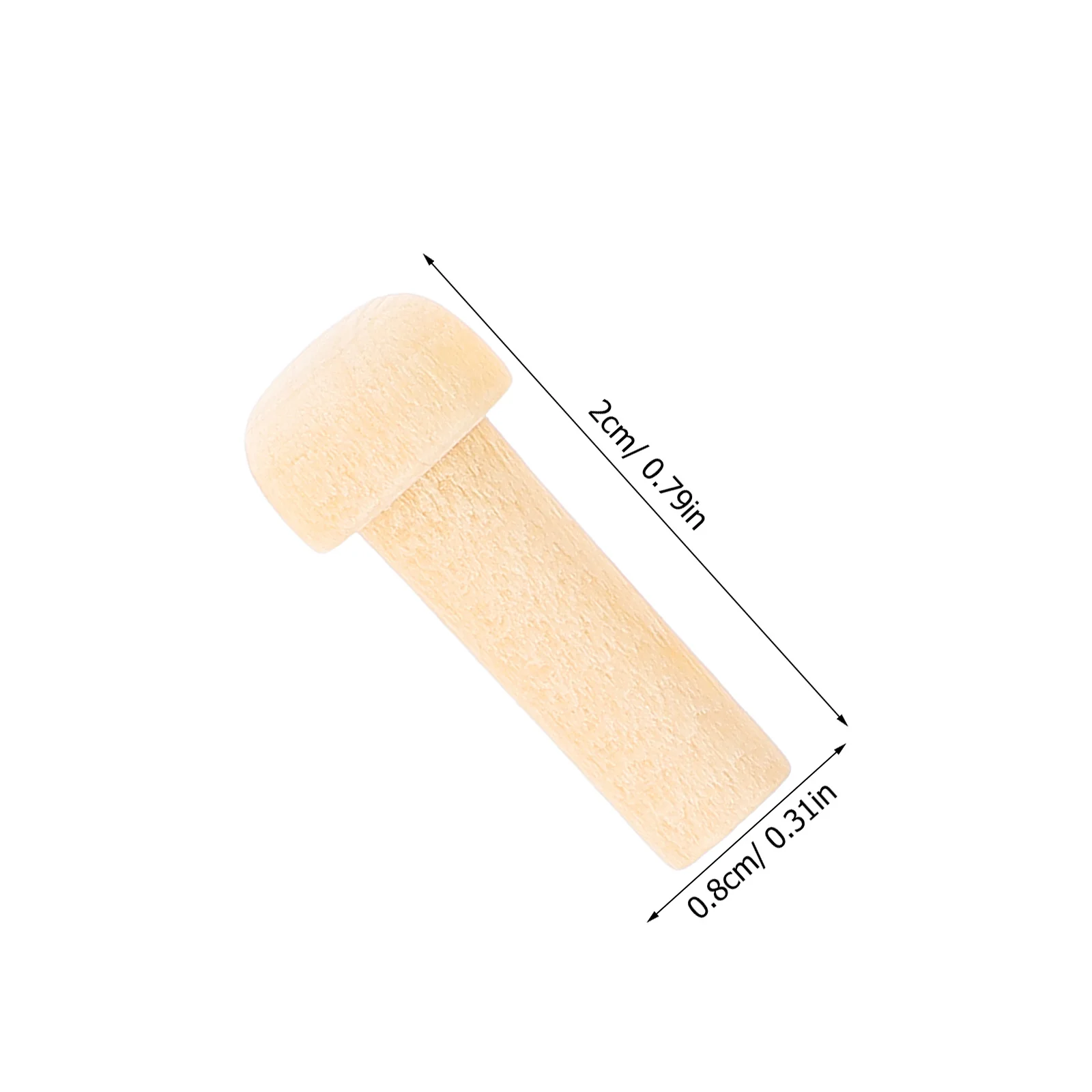 50 szt. Drewniane Grzybki Kołki Niedokończone Gładka Powierzchnia Łatwe do Malowania DIY Materiały Rzemieślnicze Dekoracje Domu Projekty Stolarskie 0,79x0,31