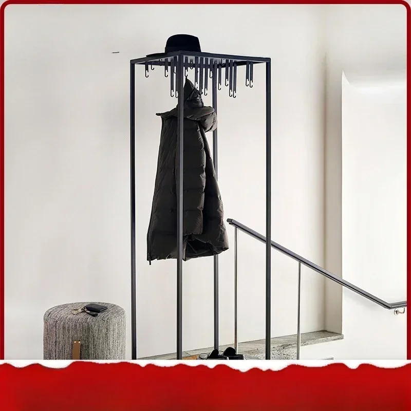 

Square floor hanger indoor open wardrobe bedroom metal coat rack Hot sales
