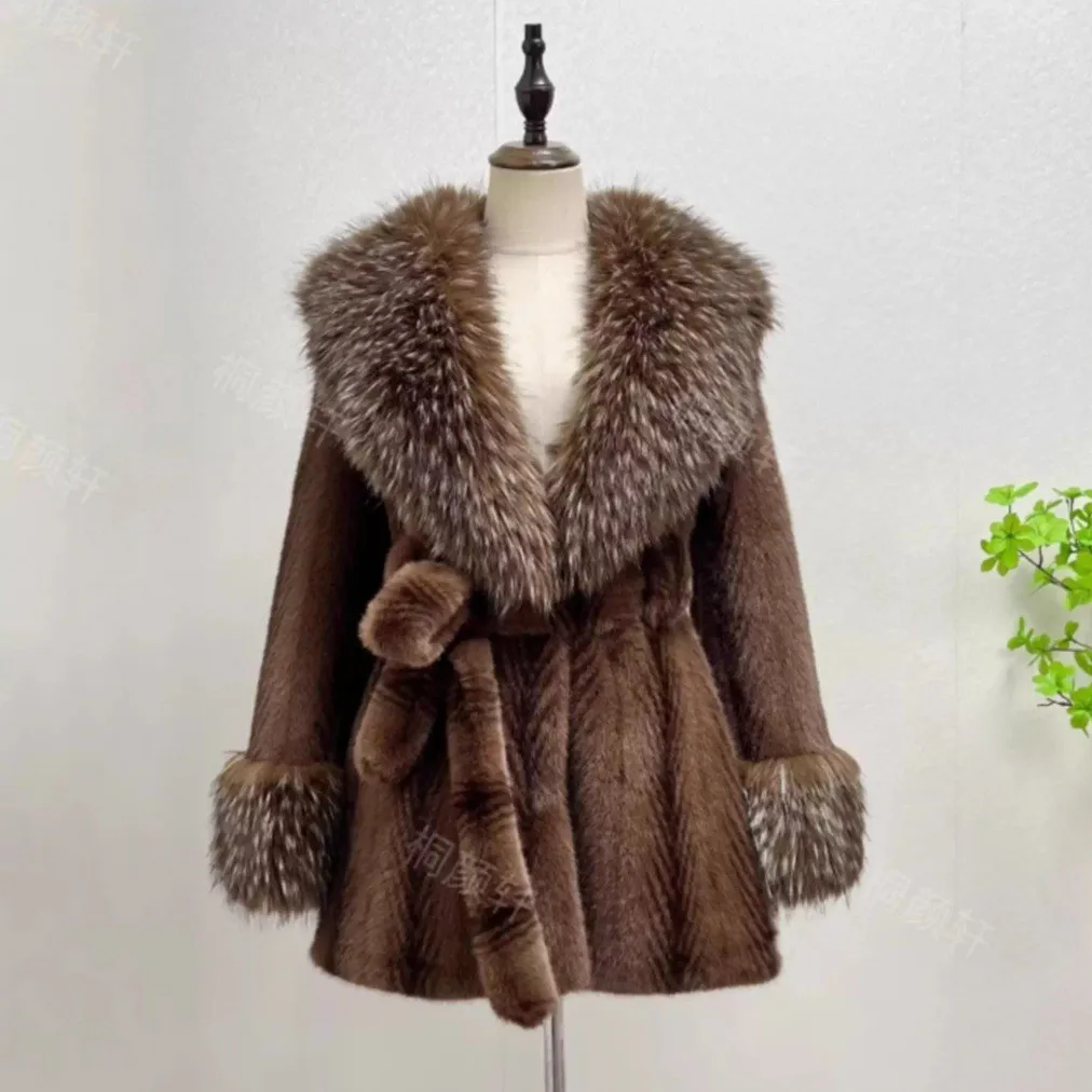 Belted V Neck Belt with Loose Fit Commuter Style Women Coat Mid Length Winter Long Sleeve Regular Sleeve Streetwear Sexy