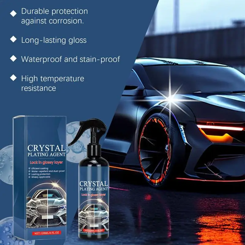 Car Coating Agent 120ml Mild Safety Agent Spray For Car Coating Long Lasting Multifunctional Car Maintenance Spray Coating