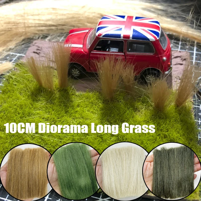 

10CM Diorama Long Grass Simulation Static Grass Model Kit For DIY Military Sand Table Scene Raiyway Train Layout Materials 1Bag