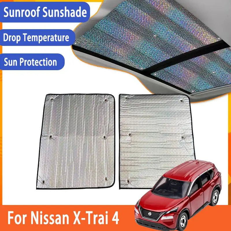 

For Nissan X-Trail XTrail X Trail 4 2021-2025 2022 2023 Auto Parts Sunroof Visor Car UV Protection Efficient thermal insulati