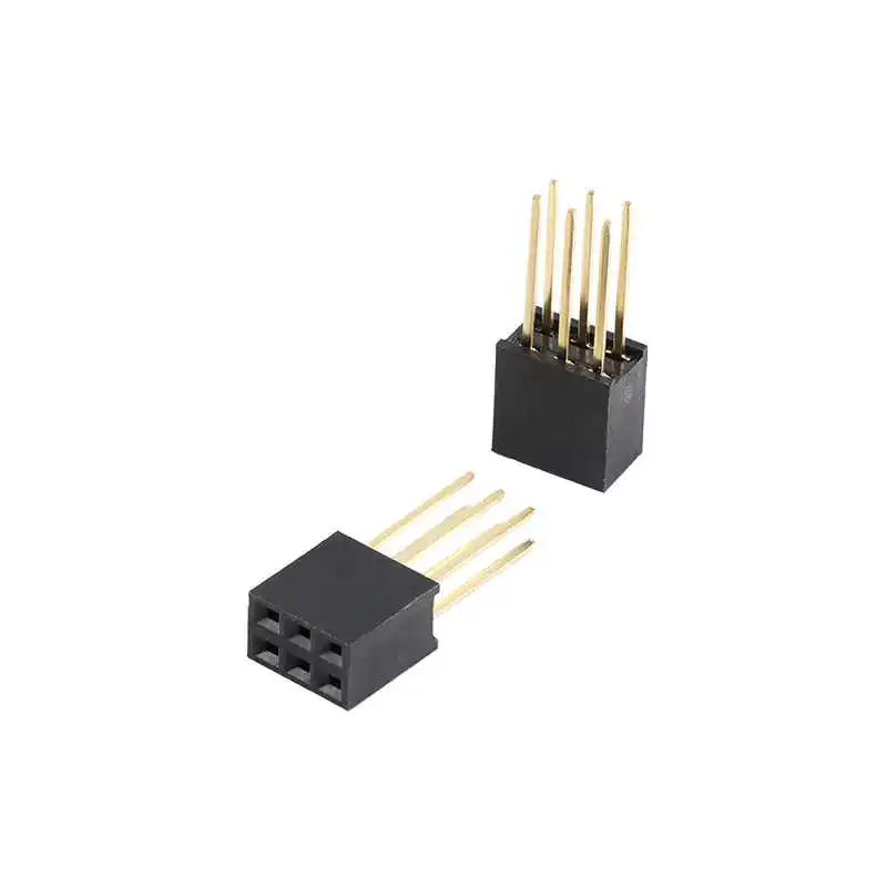 2.54mm pitch 2*2/3/4/5/6/8/10-40P double row extended pin header socket 11mm pin length
