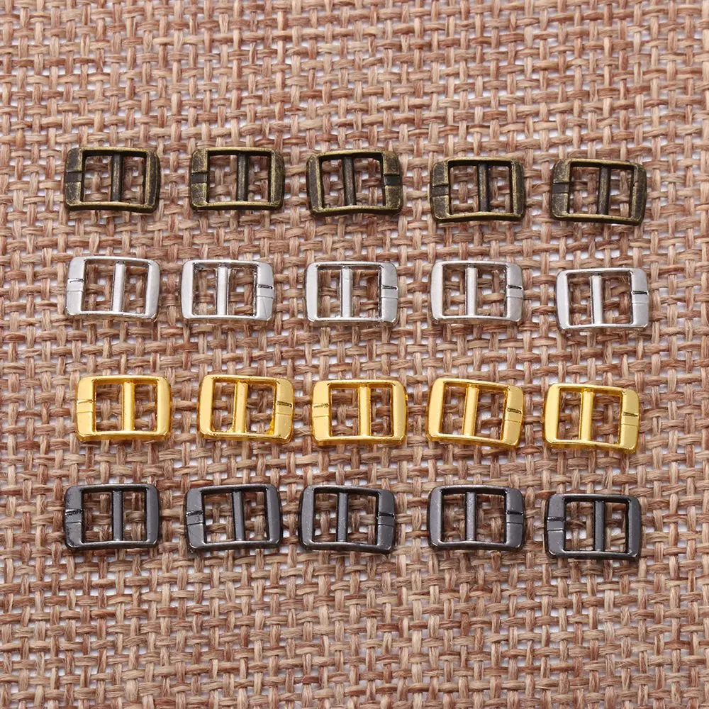 20PCS Newest 4mm Mini Ultra-small Tri-glide Belt Buckle Doll Bags Buckles Diy Doll Buttons Shoes Buttons Cute Dolls Accessories