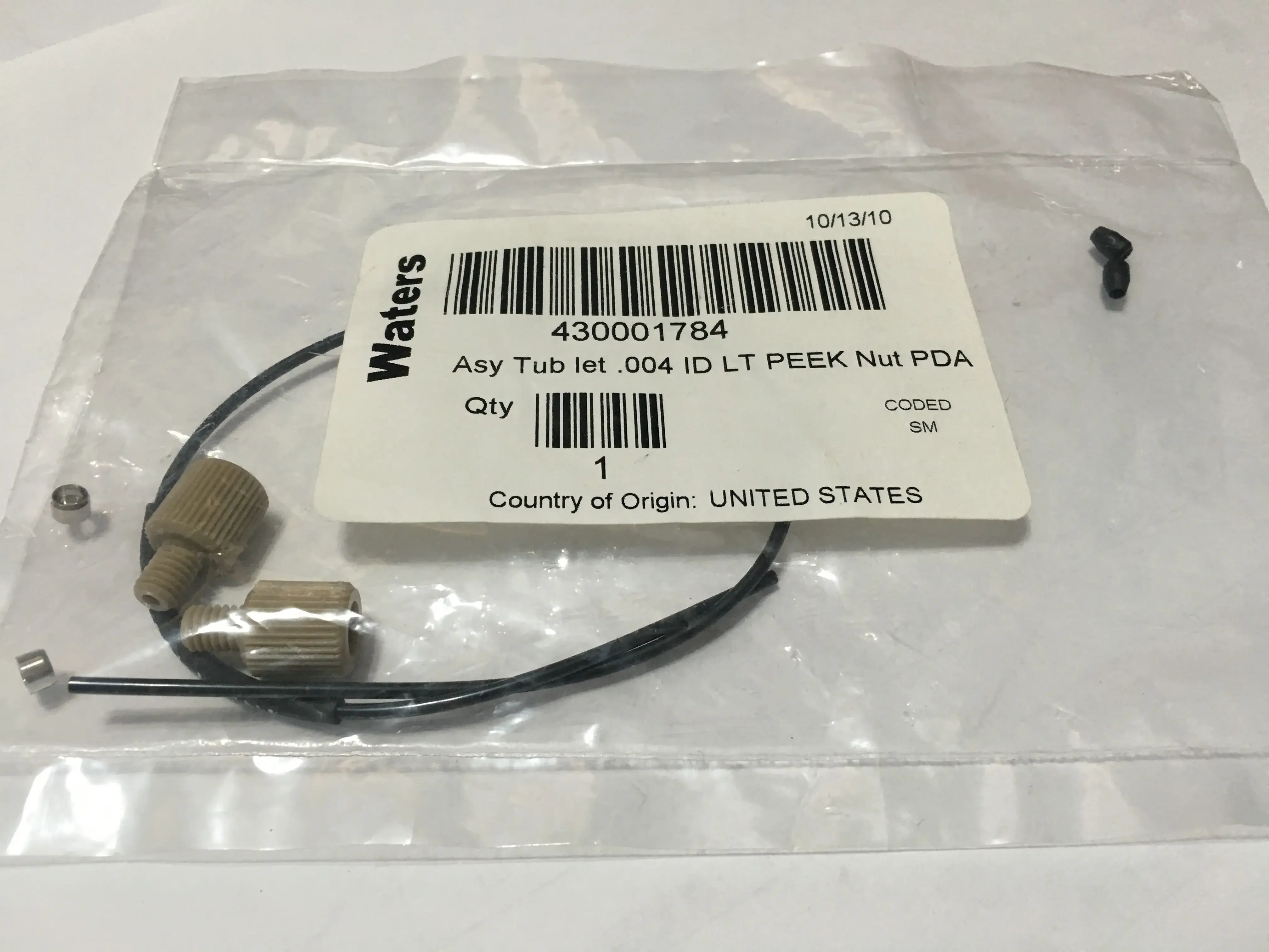 

Waters PEEK Tube 700003799 430001784 0.004 ID PEEK Nut PDA