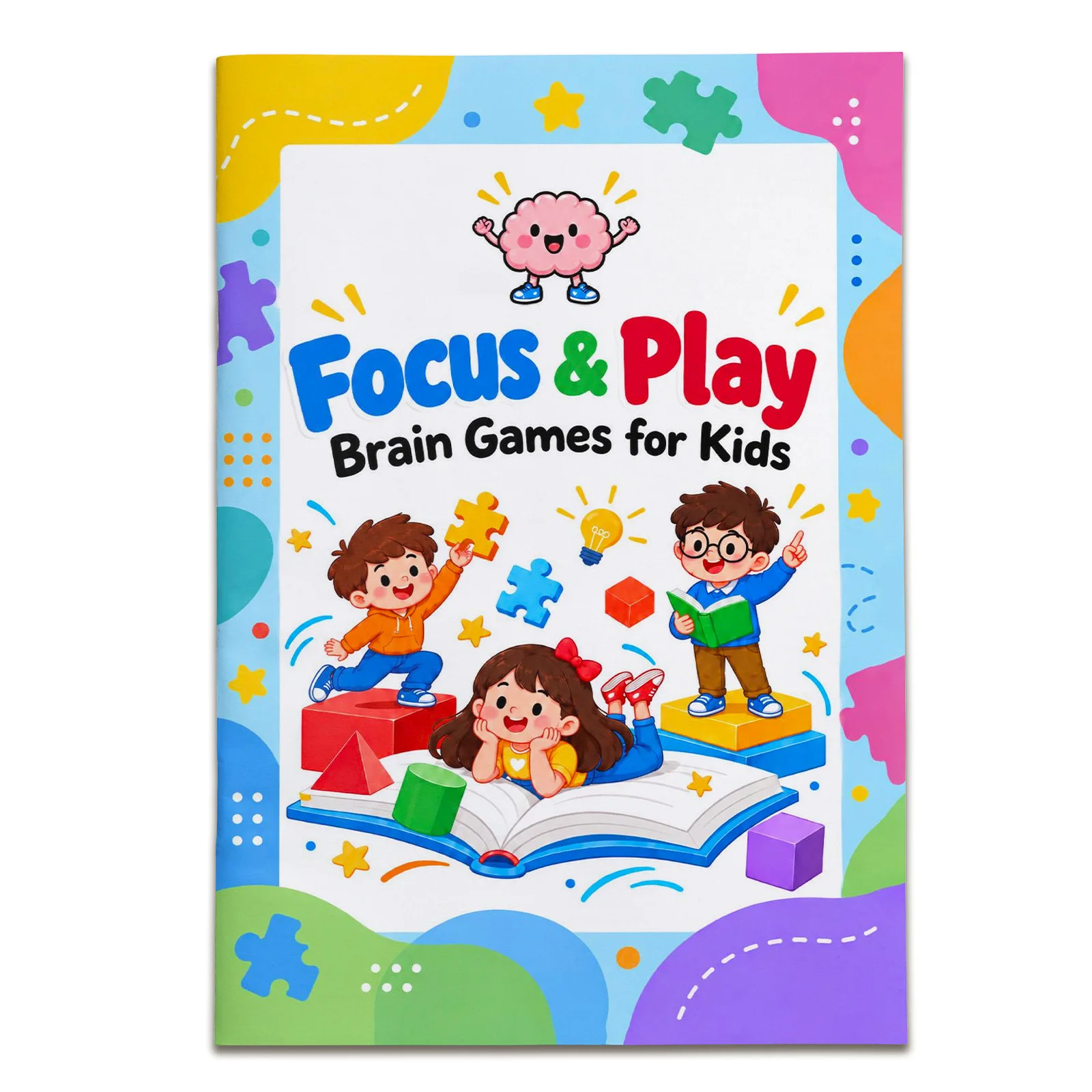 Focus & Play Brain Game Notebooks, Concentration Training, Color and Number Matching, Direction Recognition, Visual Attention