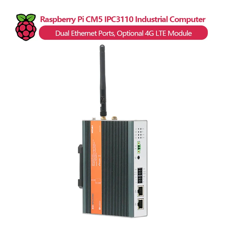 

Промышленный ПК серии EDA-IPC3110 для RPi CM5, с RS485, RS232, двумя портами Ethernet и дополнительным модулем 4G LTE.