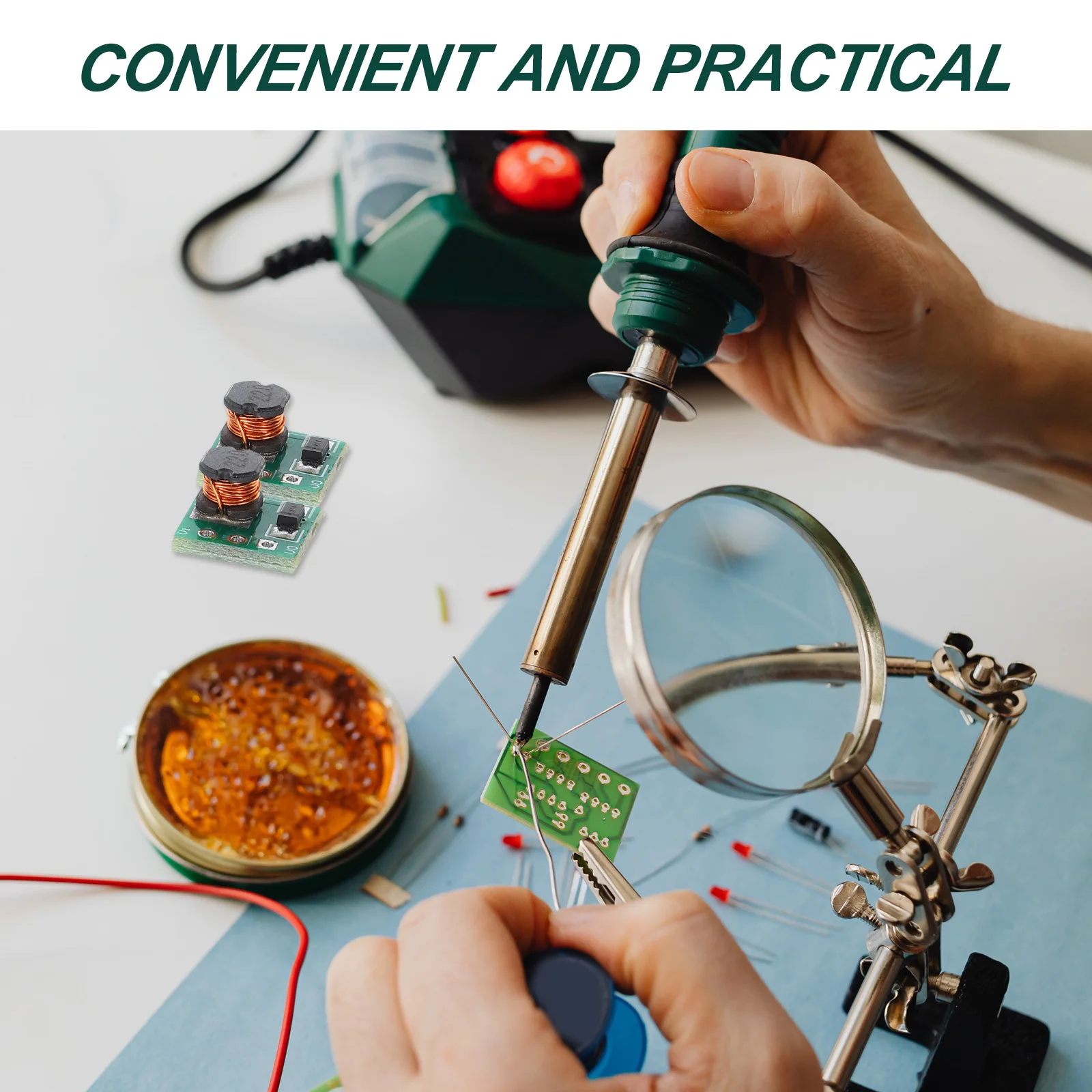 

5Pcs Step Up Voltage Regulator Board Durable Dc-Dc Boost Power Converter Module Reliable Voltage Stabilizer Module for Power