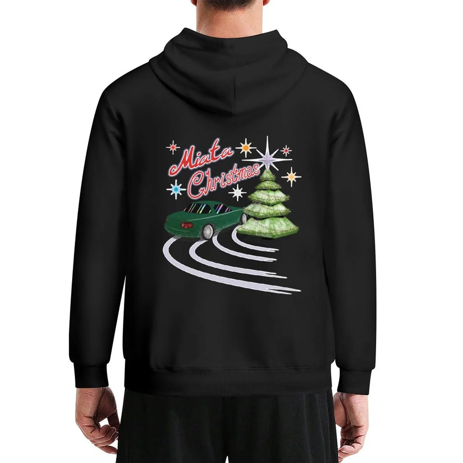 

Green Miata Christmas Drifting! Merry Christmas! Hoodie men's clothing blouse men wear autumn new products autumn hoodie