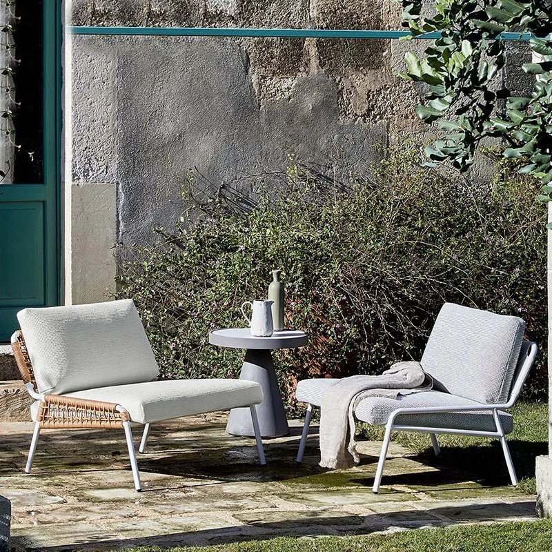 High-quality Outdoor Sofa Courtyard Aluminum Alloy Sofa Leisure Balcony Sofa Tea Table Combination 3-piece Furniture