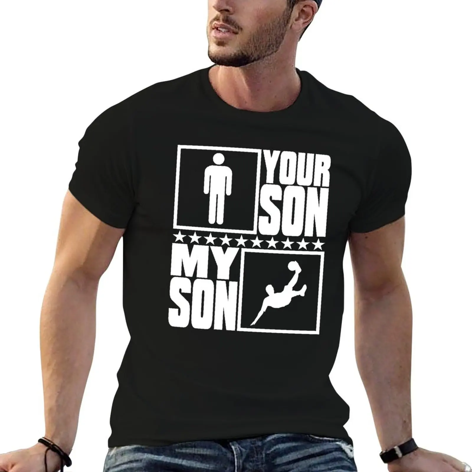 

Soccer Dad and Mom Gift My Son vs Your Son Bicycle Kick Fitted T-ShirtT-Shirt heavyweights sports fans t shirt men 100℅ cotton