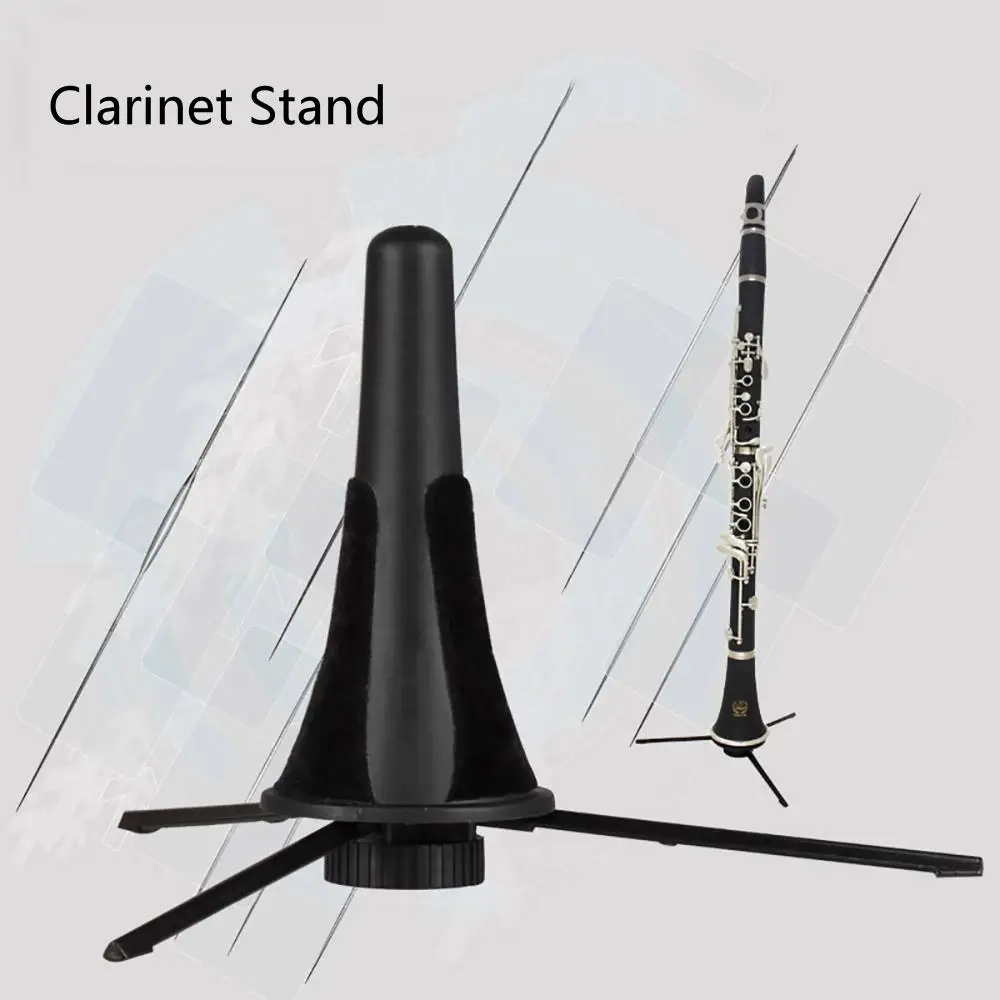 Durable Clarinet Stand Bracket With Felt Pad Woodwind Accessories Foldable Tripod ABS Oboe Holder Musical Instrument Parts