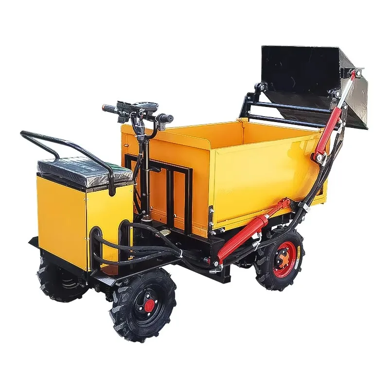 

Mini Electric Cart DC Brushless Electric Four-wheel Cart with Mechanical Shovel Electric Transport Shovel
